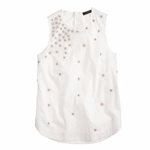 NWT J. Crew scattered floral sequin shell